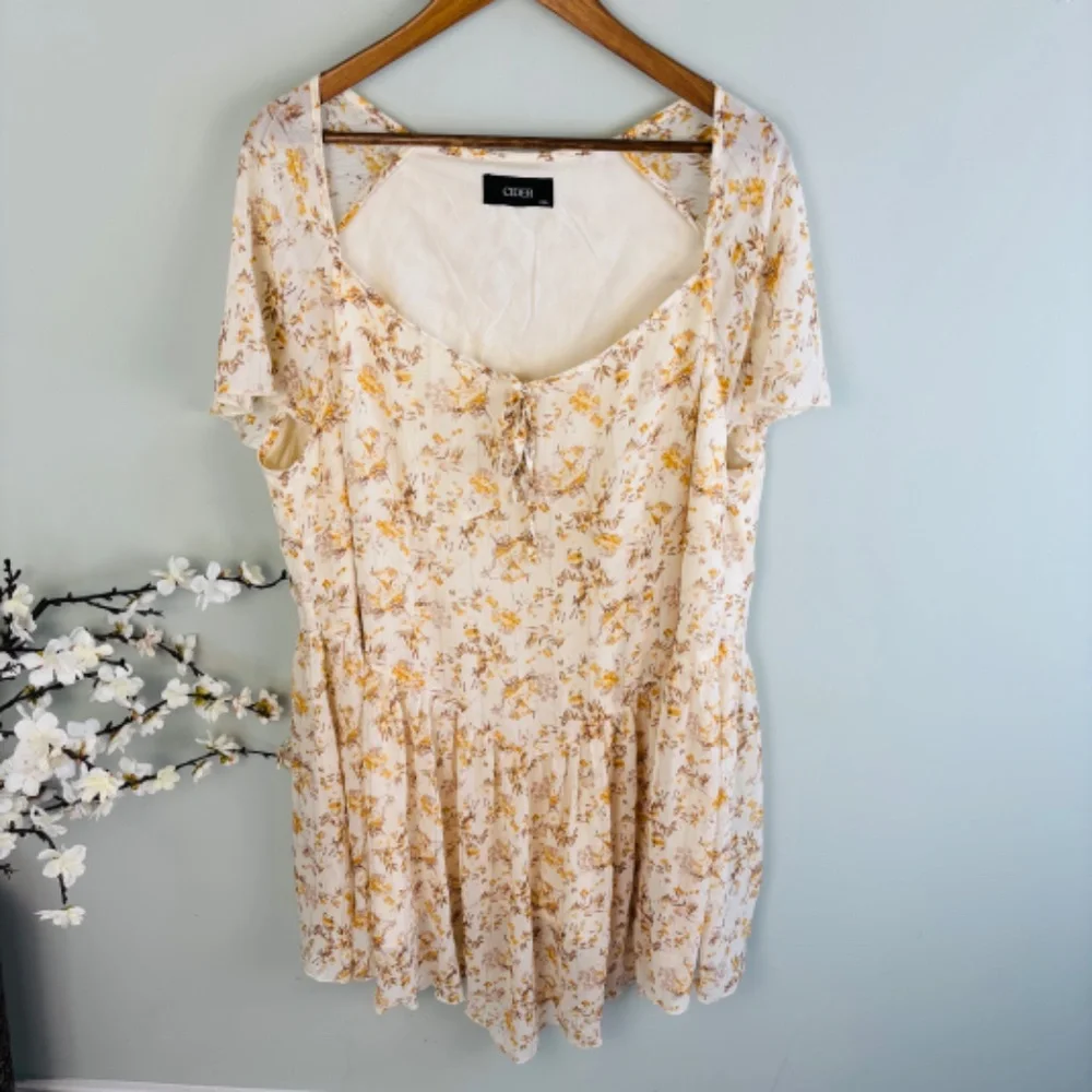 Cider Curve Ditsy Floral Mini Dress Size 4X (US Size 20) - Picture 3 of 5